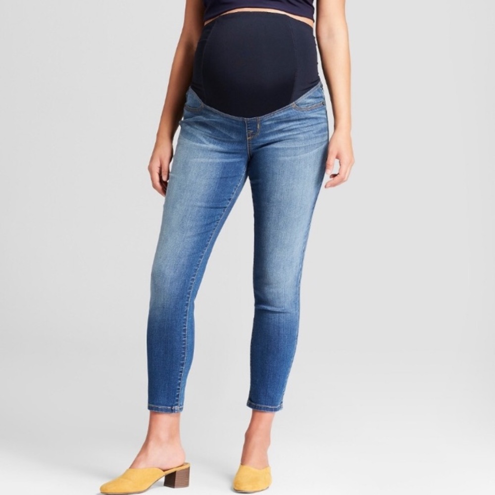 Skinny ankle maternity jeans